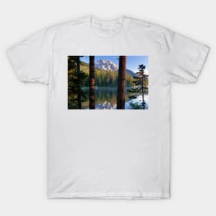 Mt Moran Reflected In String Lake Grand Teton National Park T-Shirt